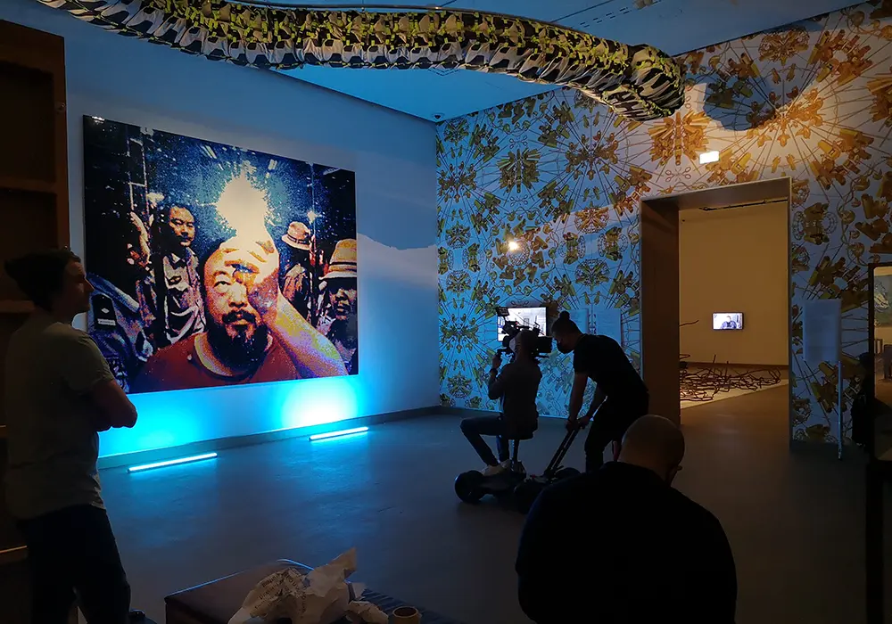 Behind the scene shot from a set