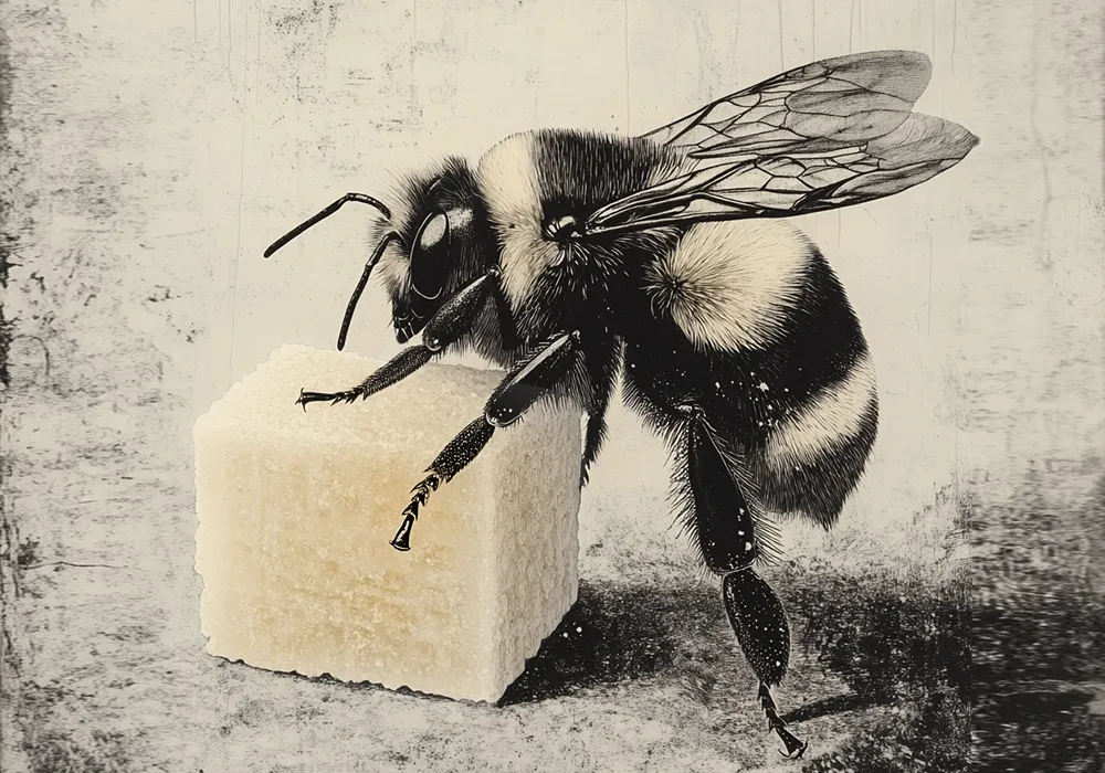 Logo of the event showing a bumblebee climbing on a sugar cube